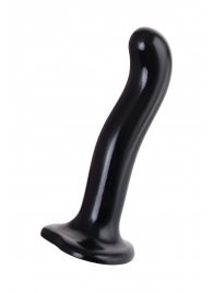 Черный стимулятор для пар P G-Spot Dildo Size M - 18 см. - Strap-on-me - в Нижневартовске купить с доставкой