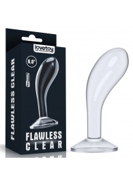 Прозрачный стимулятор простаты Flawless Clear Prostate Plug - 15 см. - Lovetoy - в Нижневартовске купить с доставкой