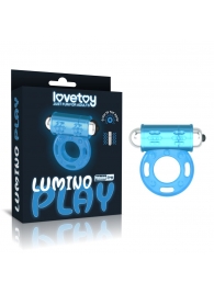 Голубое, светящееся в темноте эрекционное виброкольцо Lumino Play Vibrating Penis Ring - Lovetoy - в Нижневартовске купить с доставкой