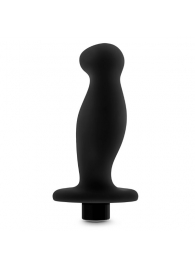 Черный анальный вибромассажёр Silicone Vibrating Prostate Massager 02 - 10,8 см. - Blush Novelties - в Нижневартовске купить с доставкой