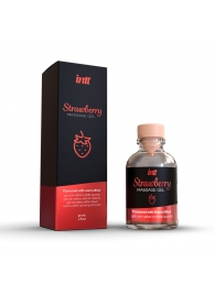 Массажный гель с ароматом клубники Strawberry - 30 мл. - INTT - купить с доставкой в Нижневартовске