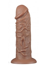 Коричневый фаллоимитатор Cubby dildo - 26,6 см. - Lovetoy в Нижневартовске Коричневый фаллоимитатор Cubby dildo - 26,6 см. - Lovetoy