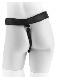Страпон с телесной насадкой 7  Uncut with Strap on Harness - 18 см. - Pipedream - купить с доставкой в Нижневартовске