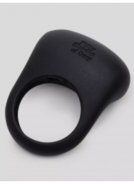 Черное эрекционное виброкольцо Sensation Rechargeable Vibrating Love Ring - Fifty Shades of Grey - в Нижневартовске купить с доставкой