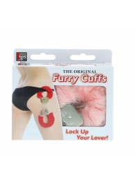 Металлические наручники с розовой меховой опушкой METAL HANDCUFF WITH PLUSH PINK - Dream Toys - купить с доставкой в Нижневартовске