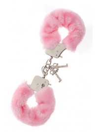 Металлические наручники с розовой меховой опушкой METAL HANDCUFF WITH PLUSH PINK - Dream Toys - купить с доставкой в Нижневартовске