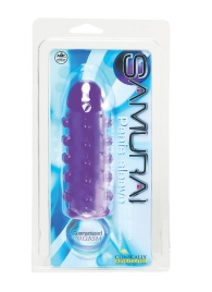 Закрытая фиолетовая насадка с пупырышками SAMURAI PENIS SLEEVE PURPLE - 14,5 см. - NMC - в Нижневартовске купить с доставкой