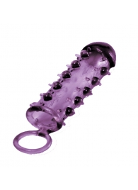 Закрытая фиолетовая насадка с пупырышками SAMURAI PENIS SLEEVE PURPLE - 14,5 см. - NMC - в Нижневартовске купить с доставкой