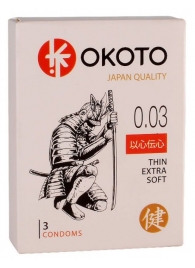 Тонкие презервативы OKOTO Thin Extra Soft - 3 шт. - Sitabella - купить с доставкой в Нижневартовске