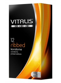 Ребристые презервативы VITALIS PREMIUM ribbed - 12 шт. - Vitalis - купить с доставкой в Нижневартовске