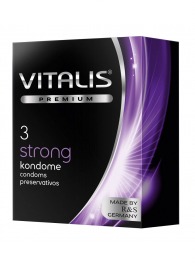 Презервативы с утолщенной стенкой VITALIS PREMIUM strong - 3 шт. - Vitalis - купить с доставкой в Нижневартовске