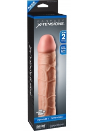 Телесная насадка Fantasy X-tensions Perfect 2  Extension - 20,3 см. - Pipedream - в Нижневартовске купить с доставкой