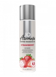 Массажное масло JO Aromatix Massage Oil Strawberry с ароматом клубники - 120 мл. - System JO - купить с доставкой в Нижневартовске