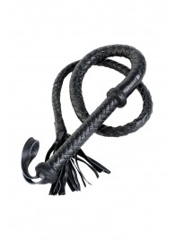Длинный кожаный кнут с хлопушками на конце - ToyFa - купить с доставкой в Нижневартовске