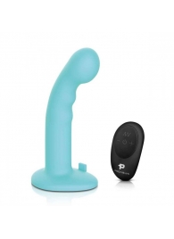 Голубая изогнутая насадка 6in Remote Control Ripple P-Spot G-Spot на черных трусиках - 16 см. - Pegasus - купить с доставкой в Нижневартовске