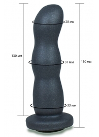 Черная анальная рельефная насадка-фаллоимитатор - 15 см. - LOVETOY (А-Полимер) - купить с доставкой в Нижневартовске