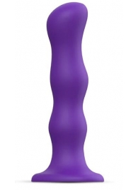 Фиолетовая насадка Strap-On-Me Dildo Geisha Balls size M - Strap-on-me - купить с доставкой в Нижневартовске