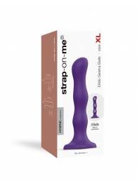 Фиолетовая насадка Strap-On-Me Dildo Geisha Balls size XL - Strap-on-me - купить с доставкой в Нижневартовске