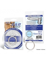 Стальное эрекционное кольцо STEEL COCK RING - 3.5 см. - BlueLine - в Нижневартовске купить с доставкой