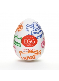 Мастурбатор-яйцо Keith Haring EGG STREET - Tenga - в Нижневартовске купить с доставкой