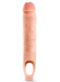 Телесная насадка-удлинитель 11.5 Inch Silicone Cock Sheath Penis Extender - 29,2 см. - Blush Novelties - в Нижневартовске купить с доставкой