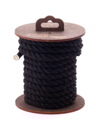 Черная хлопковая веревка для бондажа на катушке - 5 м. - Crazy Handmade - купить с доставкой в Нижневартовске