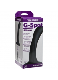 Черная изогнутая насадка Vac-U-Lock G-Spot - 16,5 см. - Doc Johnson - купить с доставкой в Нижневартовске