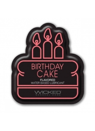 Лубрикант на водной основе со вкусом торта с кремом Wicked Aqua Birthday cake - 3 мл. - Wicked - купить с доставкой в Нижневартовске