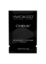 Крем для массажа и мастурбации Wicked Stroking and Massage Creme - 3 мл. - Wicked - купить с доставкой в Нижневартовске