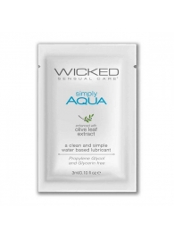 Легкий лубрикант на водной основе Wicked Simply AQUA - 3 мл. - Wicked - купить с доставкой в Нижневартовске