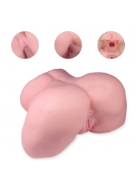 Реалистичный мастурбатор-полуторс с 2 рабочими отверстиями - S-HANDE - в Нижневартовске купить с доставкой