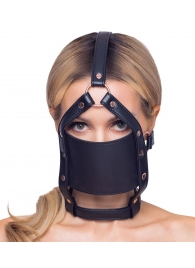 Черный намордник с кляпом-шаром Head Harness With A Gag - Orion - купить с доставкой в Нижневартовске