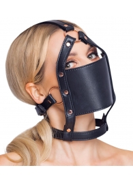 Черный намордник с кляпом-шаром Head Harness With A Gag - Orion - купить с доставкой в Нижневартовске