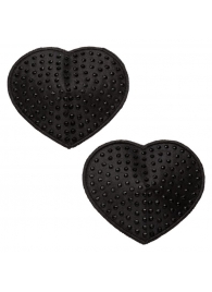 Черные пэстисы в форме сердечек Heart Pasties - California Exotic Novelties - купить с доставкой в Нижневартовске