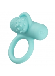 Аквамариновое эрекционное виброкольцо Silicone Rechargeable Nubby Lover’s Delight - California Exotic Novelties - в Нижневартовске купить с доставкой