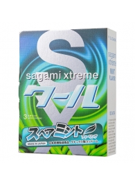 Презервативы Sagami Xtreme Mint с ароматом мяты - 3 шт. - Sagami - купить с доставкой в Нижневартовске