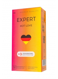 Презервативы EXPERT Hot Love с разогревающим эффектом - 12 шт.(+3 в подарок) - Expert - купить с доставкой в Нижневартовске