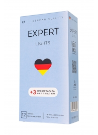 Ультратонкие презервативы EXPERT Lights - 12 шт.(+3 в подарок) - Expert - купить с доставкой в Нижневартовске