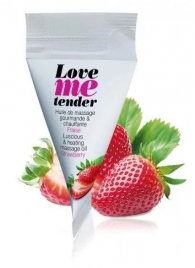 Съедобное согревающее массажное масло Love Me Tender Strawberry с ароматом клубники - 10 мл. - Love to Love - купить с доставкой в Нижневартовске