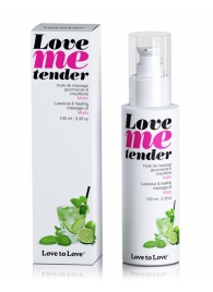Съедобное согревающее массажное масло Love Me Tender Mojito с ароматом мохито - 100 мл. - Love to Love - купить с доставкой в Нижневартовске