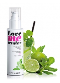 Съедобное согревающее массажное масло Love Me Tender Mojito с ароматом мохито - 100 мл. - Love to Love - купить с доставкой в Нижневартовске