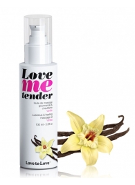 Съедобное согревающее массажное масло Love Me Tender Vanilla с ароматом ванили - 100 мл. - Love to Love - купить с доставкой в Нижневартовске