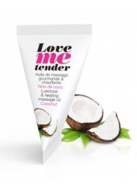 Съедобное согревающее массажное масло Love Me Tender Cocos с ароматом кокоса - 10 мл. - Love to Love - купить с доставкой в Нижневартовске