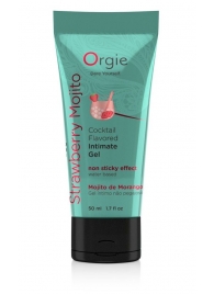 Съедобный интимный гель Orgie Lube Tube Cocktail Strawberry Mojito - 50 мл. - ORGIE - купить с доставкой в Нижневартовске