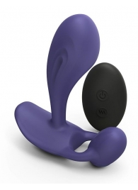 Темно-синий вибромассажер Witty P G Vibrator with Remote Control - Love to Love - в Нижневартовске купить с доставкой