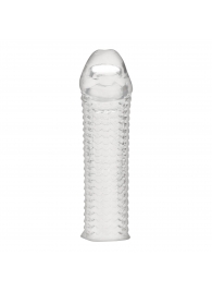 Текстурированная насадка на пенис Clear Textured Penis Enhancing Sleeve Extension - 16,5 см. - BlueLine - в Нижневартовске купить с доставкой