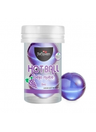 Лубрикант на масляной основе Hot Ball Beija Muito с ароматом винограда (2 шарика по 3 гр.) - HotFlowers - купить с доставкой в Нижневартовске