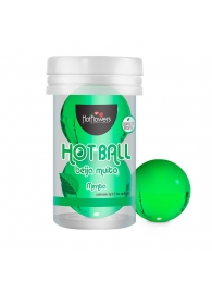 Лубрикант на масляной основе Hot Ball Beija Muito с ароматом мяты (2 шарика по 3 гр.) - HotFlowers - купить с доставкой в Нижневартовске