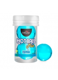 Лубрикант на масляной основе Hot Ball Plus с охлаждающим эффектом (2 шарика по 3 гр.) - HotFlowers - купить с доставкой в Нижневартовске