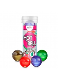 Ароматизированный лубрикант Hot Ball Mix на масляной основе (4 шарика по 3 гр.) - HotFlowers - купить с доставкой в Нижневартовске